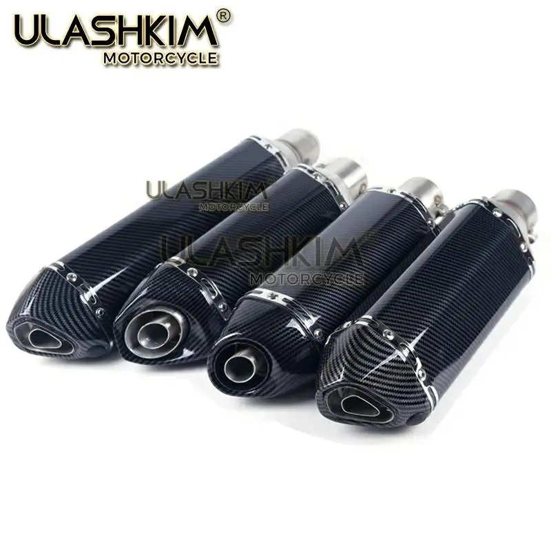 36~51mm Universal Motorcycle Exhaust Muffler Escape Slip On Pipe with db killer Fit Motorbike Scooter ATV Dirt Bike Moped