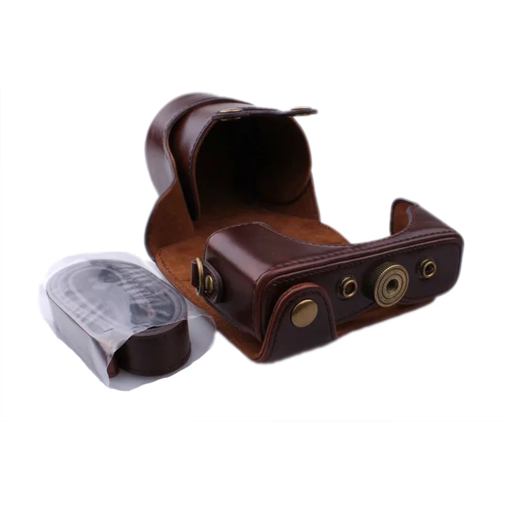 PU Leather Camera Bag Case Cover for Canon EOS M10 M100 15-45mm 55-200mm 5 Lens Colors