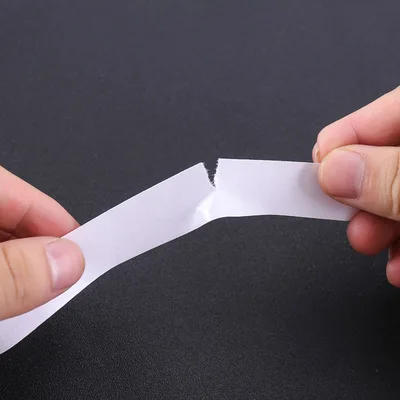 Office supplies strong sticky ultra-thin double-sided tape 0.5cm transparent white double-sided tape 12 m