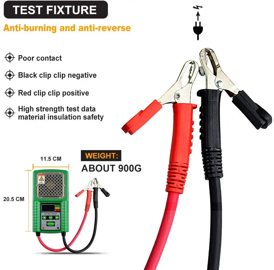 Automotive Battery Tester,Charge System Test Battery Work Load,Internal Resistance,for UPS,Solar Energy,Marine Battery,etc.