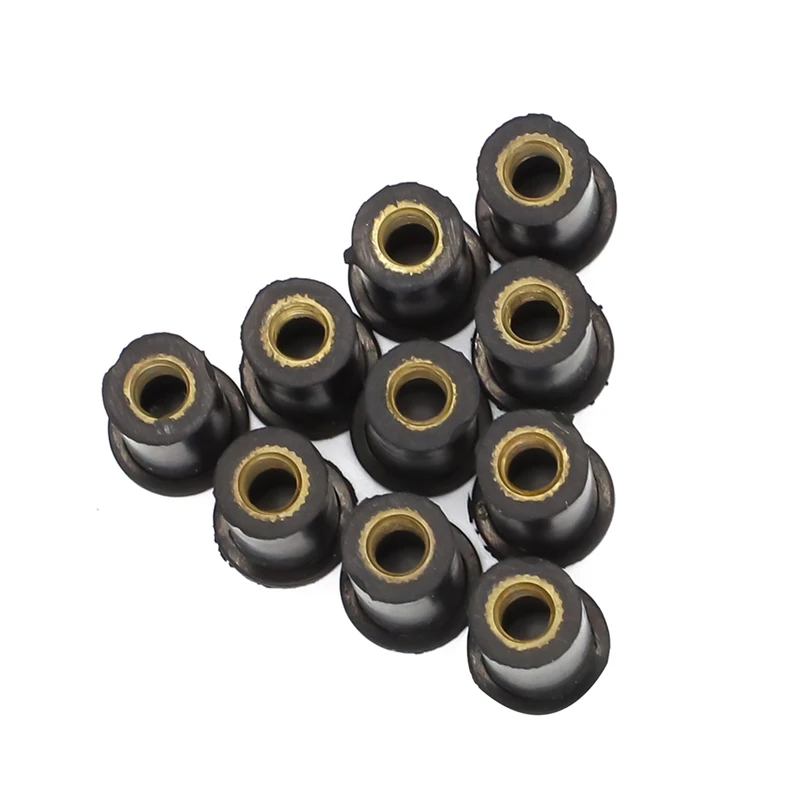 M5 0.8 Rubber Well Nut Wellnut For Windshield Fairing Cowl Bolt Screw For Honda Yamaha Kawasaki Ducati BMW Arctic Cat Snowmobile