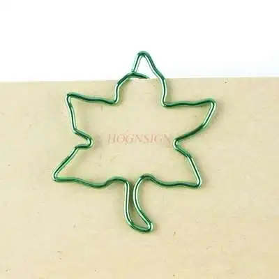 12pcs Maple Leaf Paper Clip Cartoon Shape Pin Paper Clip Plant Paper Clip Paper Clip Bookmark Cute