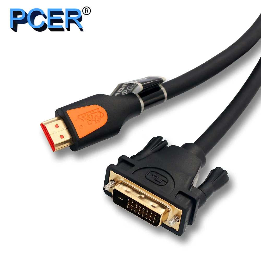 PCER HDMI a DVI Cavo DVI a HDMI Cavo Audio Cavo Video DVI HDMI maschio a maschio cavo Per PC monitor HDTV Proiettore DVI24 + 1 Maschio
