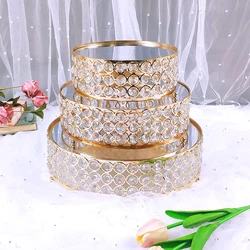 1pcs  crystal Cake Stand Restaurant Hotel Service Tray Kitchen Storage Tray Cake Decoration Tool