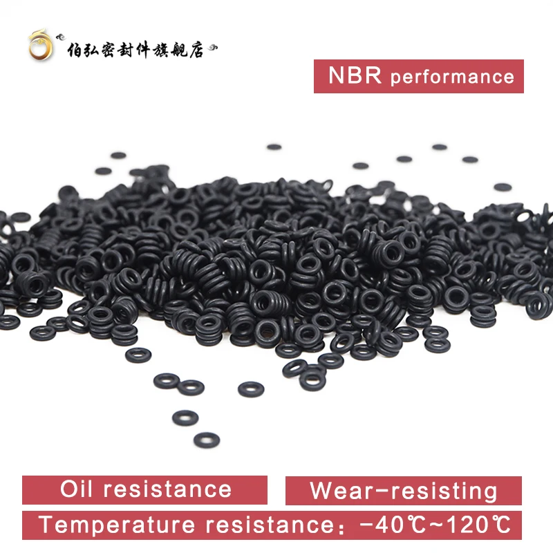 300 pz/lotto O-Ring in gomma nitrilica nero NBR sigillante CS1.5mm OD4/4.5/5/5.5/6/6.5/7/7.5/8/8.5/9/9.5/10/10. Guarnizione guarnizione O-Ring 5-.-