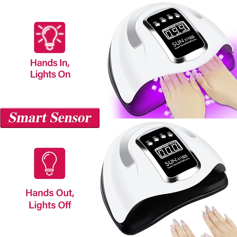 ใหม่ที่มีประสิทธิภาพ66LEDs UV LED เล็บเล็บสำหรับเล็บอะคริลิคเจลสูงความจุ Smart Sensor Manicure เครื่องเล็บเครื่องมือ