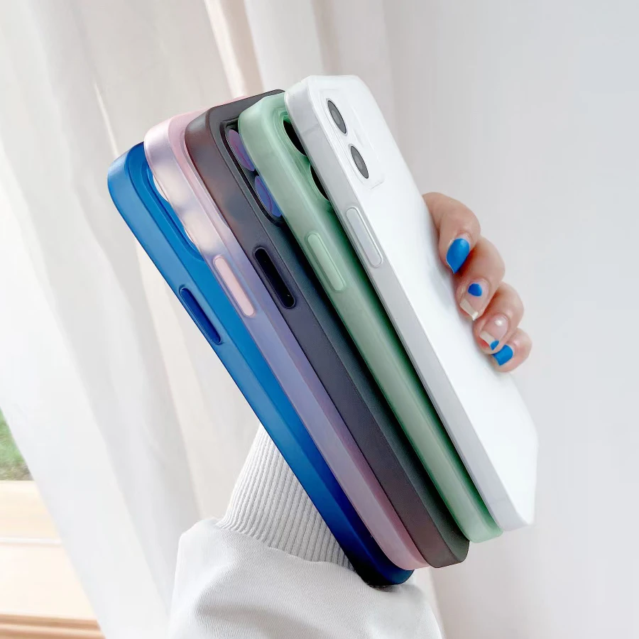 Ultra Thin 0.2MM Matte Liquid Silicone Case For iPhone 11 12 13 Mini 14 15 16 Pro Max Plus Soft TPU Phone Cover Anti-Fingerprint - náhled 2