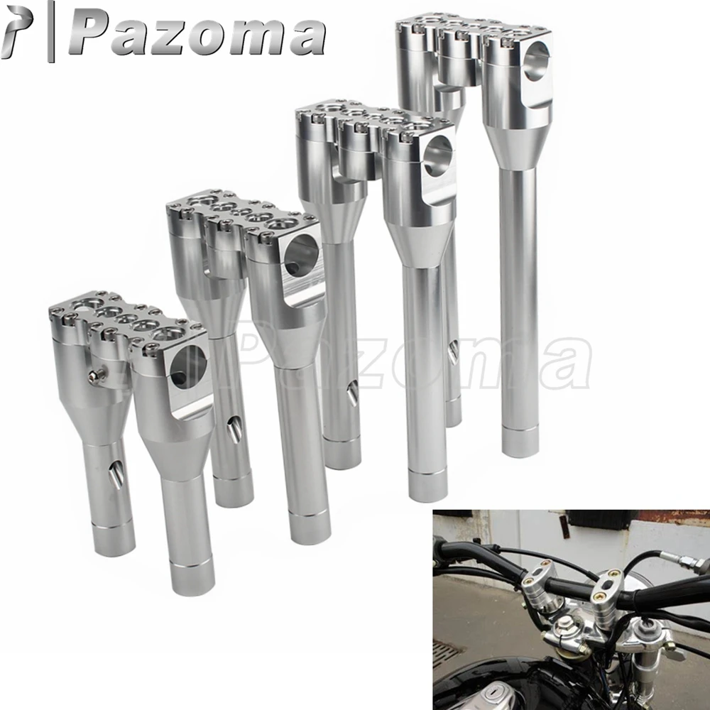 

1-1/2" Motorcycle Handlebar Straight Riser 38mm Aluminum Clamp Handle Risers for Harley Dyna Street Bob Softail Sportster XL