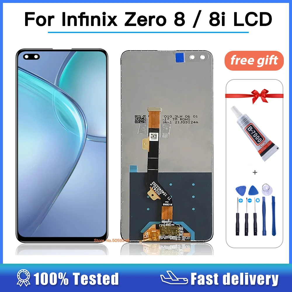 

High Quality 6.85" LCD For Infinix zero 8 X687 / zero 8i X687B LCD Display With Touch Screen Digitizer Assembly 100% Tested