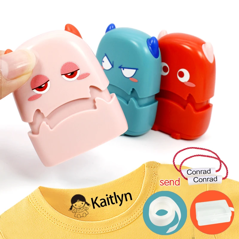 Custom-Made Baby Naam Stempel Diy Voor Kinderen Naam Seal Student Kleding Hoofdstuk Niet Gemakkelijk Te Vervagen Security Naam stempel Sticker