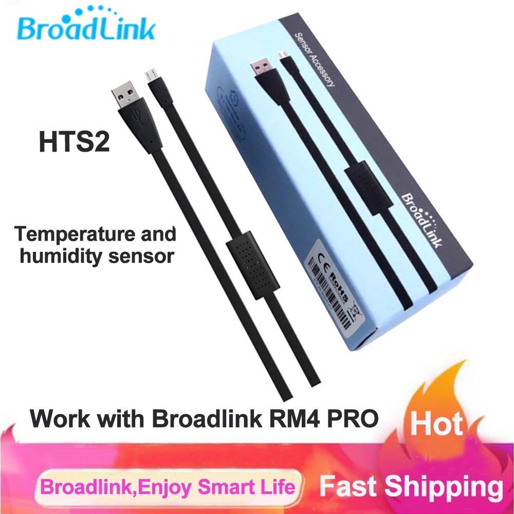 

Broadlink HTS2 Temperature and humidity sensor Smart Home Automation Accessory Works with Broadlink RM4 PRO Via Broadlink APP