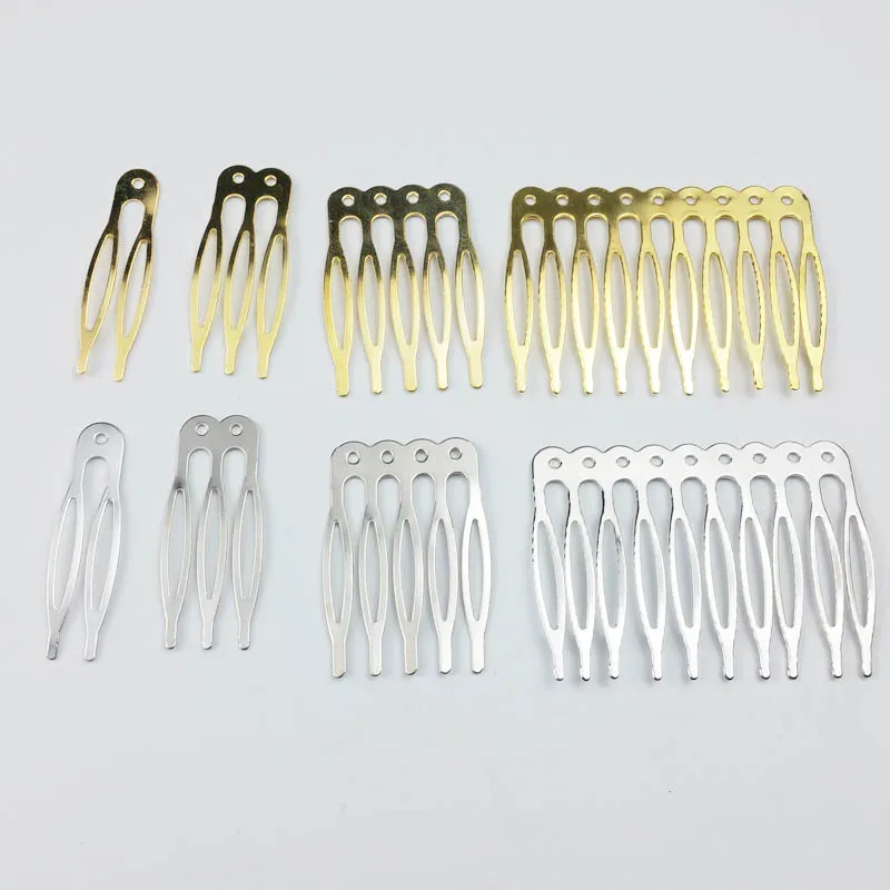 2/3/5/10 Teeth Metal Hair Comb Bronze Tone Hair Clips Claw Hairpins DIY Jewelry Findings & Components Wedding Hair Supplies