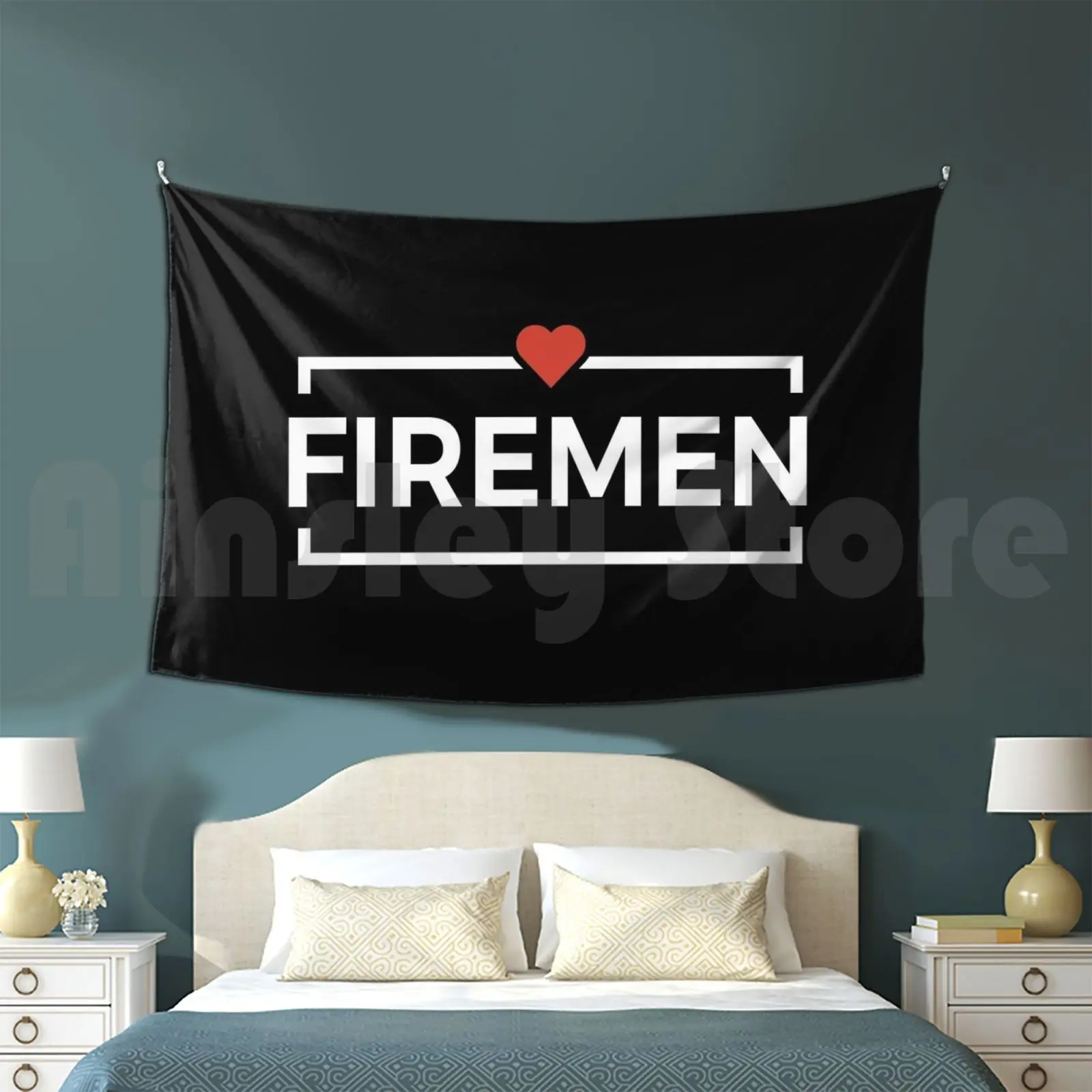 I Love Firemen Customized Tapestry Fireman I Love Firemen Fireman Firefighter Firefighting Fire