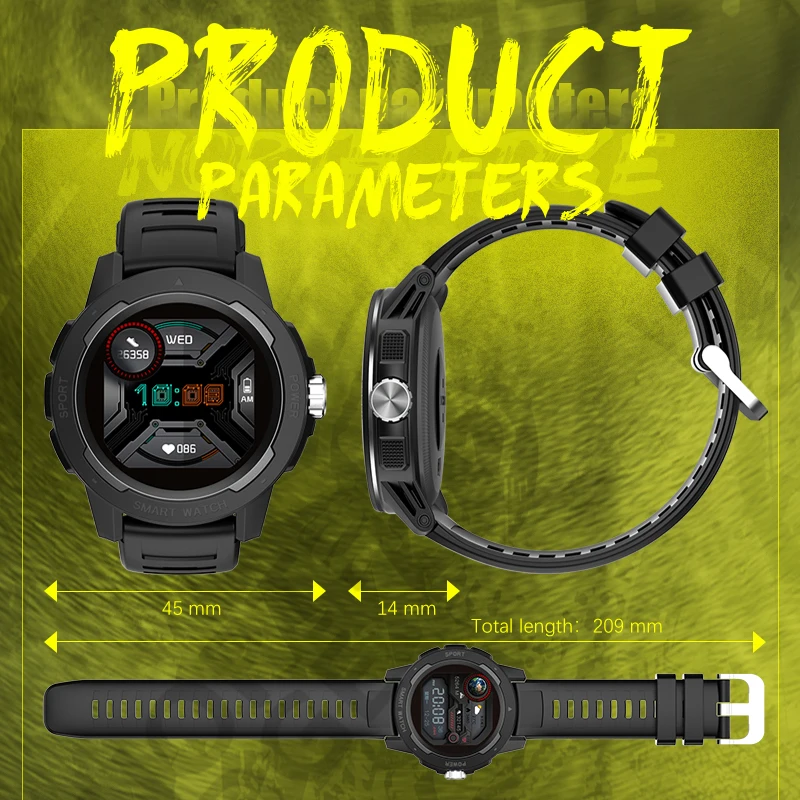 NORTH EDGE-reloj deportivo inteligente para hombre y mujer, dispositivo completamente con pantalla táctil, Monitor de frecuencia cardíaca y presión