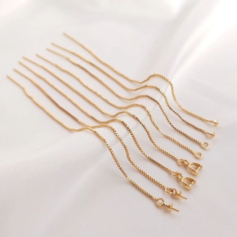 

Медные серьги-подвески с цветным покрытием, Висячие цепочки с кисточками и настоящим золотым покрытием, ювелирные аксессуары «сделай сам»