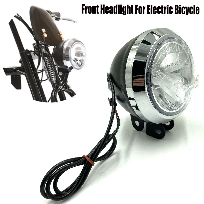 

Electric Bike Front Headlight 90CM Wire 3Pcs LED Light Electric Bike Modification Accessories