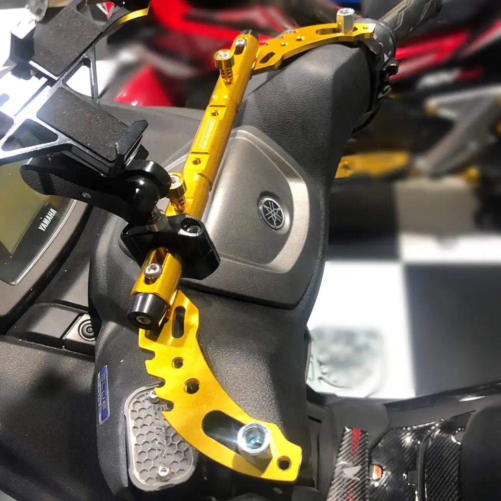 Semspeed Staffa per telefono cellulare Staffa di navigazione Asta di fissaggio per Yamaha XJR FJR 1300 XJ6 22mm Maniglia a direzione solida Barra di