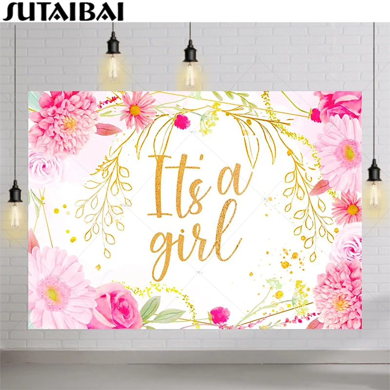 赤ちゃんのためのピンクの花の装飾,赤ちゃんの出生前の背景,写真の背景