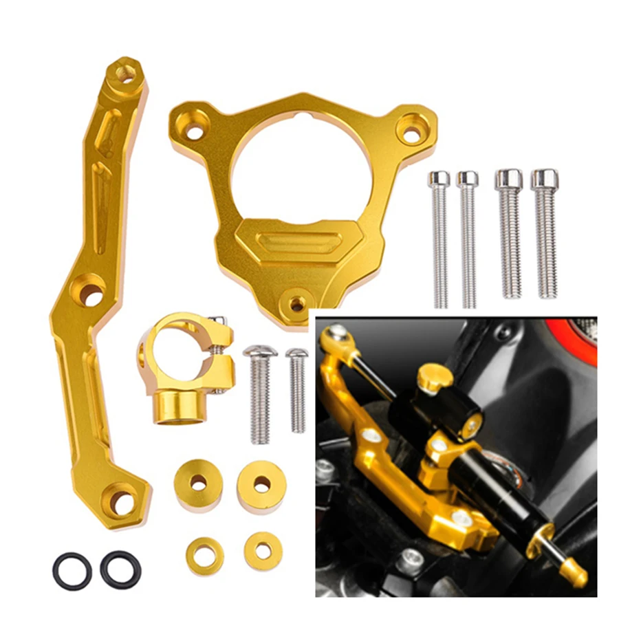 

Motorcycle Adjustable Steering Stabilizer Damper Mounting Bracket Kit for Kawasaki Z800 Z 800 2013 2014 2015 Assessories