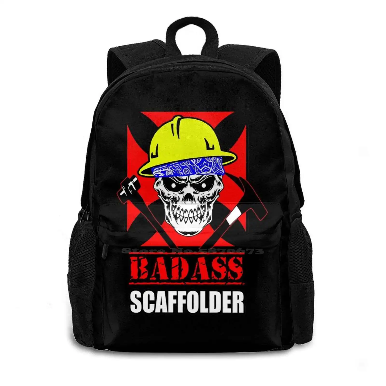 Badass Scaffolder ; Large Capacity School Backpack Laptop Travel Bags Scaffolding Framework Gerüster Scaffolding Master