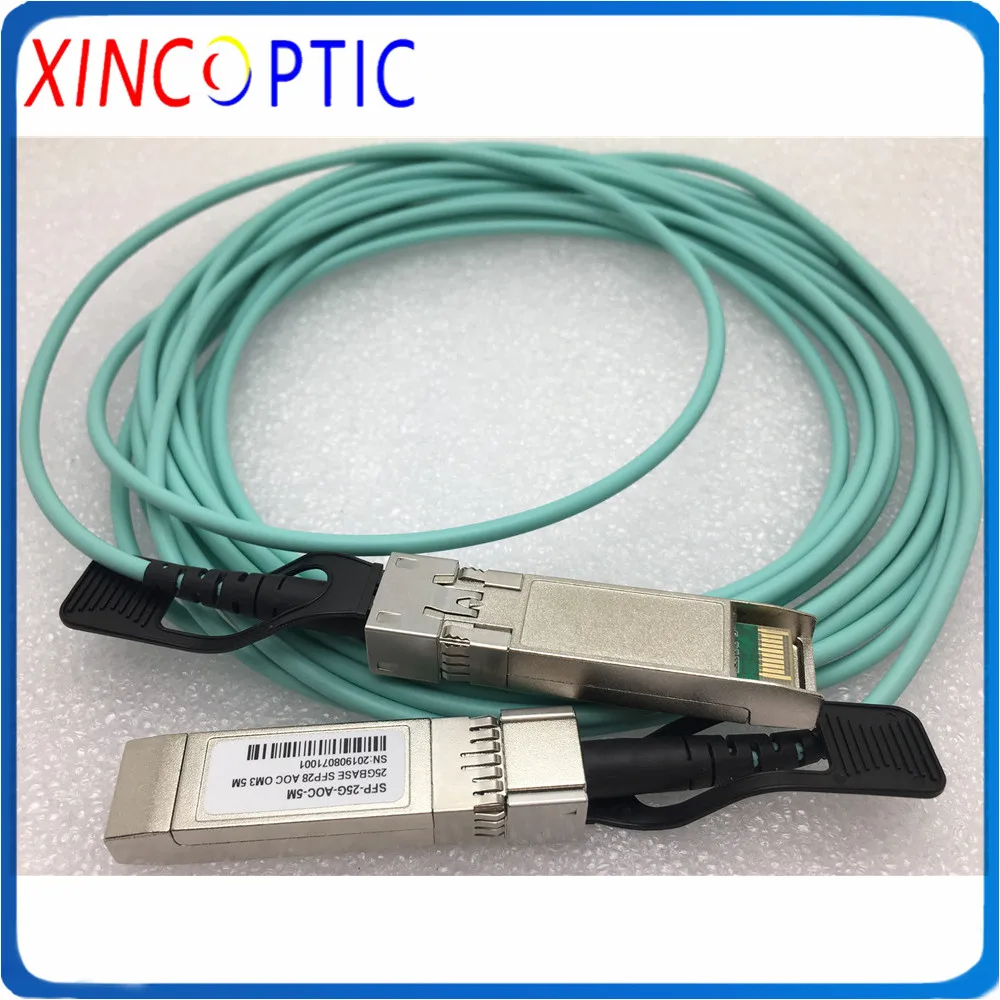 25G AOC Cable SFP28 to SFP28 OM3 1/3/5/M LSZH Active Optical Cable compatible with Mellanox/MikroTik/Cisco switch