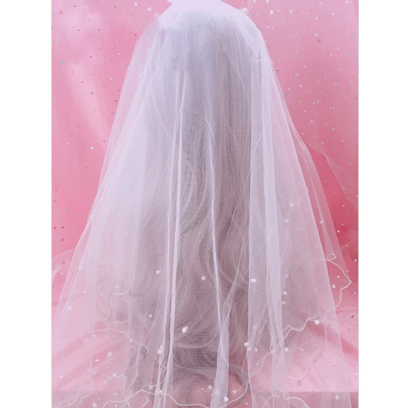 Lolita Lace Pearl Veil Veil, Gaze Cosplay, Acessório De Cabelo