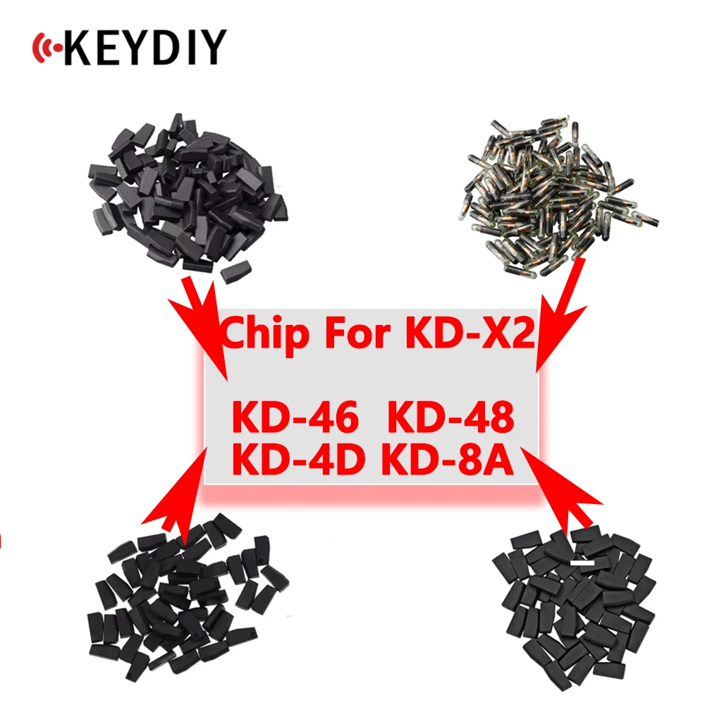 

KEYDIY 10 Pcs KD Transponder Chip KD 8A H ID4C ID4D ID46 KD4D KD46 KD48 4C 4D G ID46 ID48 Copy Chip for KDX2 Key Programmer