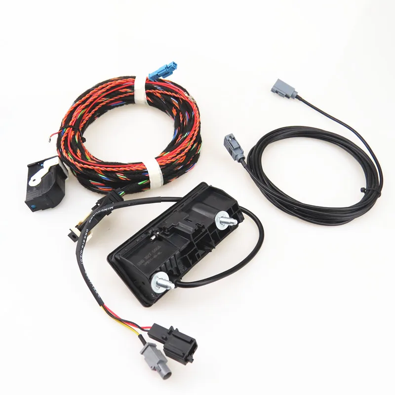 AZQFZ 12V Car Rear Video Reversing Camera + Harness Plug For VW Tiguan A4 A5 S4 S5 A6 A7 S6 Q5 RCD510 RNS310 RNS315 5ND827566C