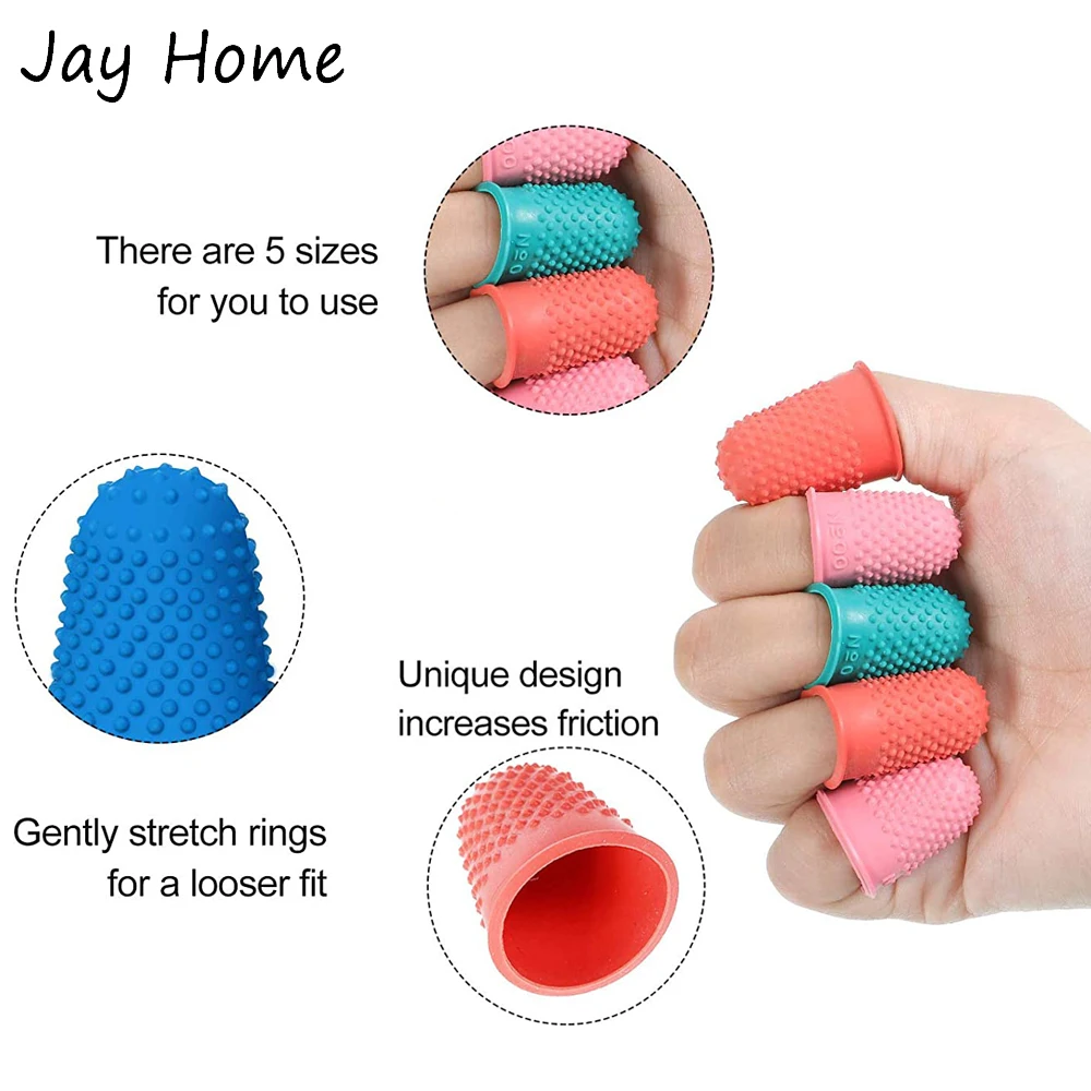 5/2/1Pc Sewing Thimble Hand-Working Sewing Thimble Finger Protector Rubber Fingers Cover Thimble DIY Quilting Sewing Accessories