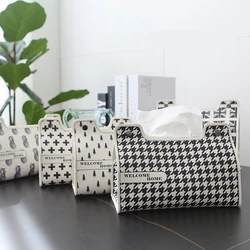 Leather Tissue Box Car Toilet Pumping box Home Living Decoration Table Napkin Holders Papers Dispenser Kitchen Desktop Organizer