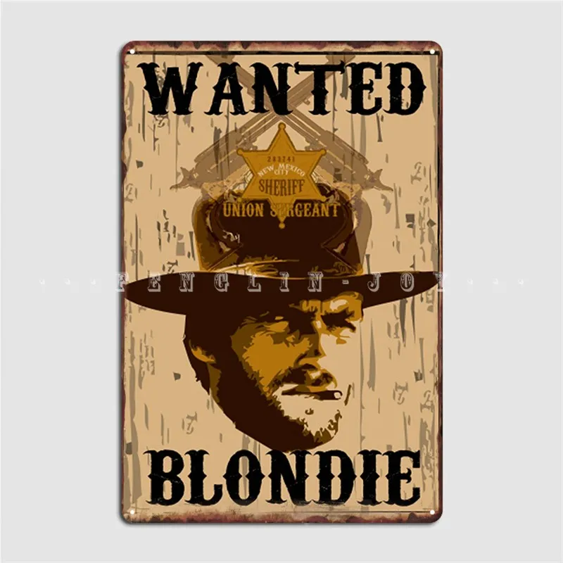 Cartel Western Movie Fan Wanted, regalo perfecto, cartel de placa de Metal Blondie, decoración de pared para Club, Bar, impresión de cartel de estaño