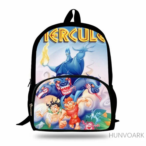 Mochila escolar de 16 pulgadas con estampado de hercules para niños y adolescentes