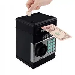 Electronic Piggy Bank ATM Password Money Box Cash Coins Saving Box ATM Bank Safe Box Automatic Deposit Banknote Christmas Gift