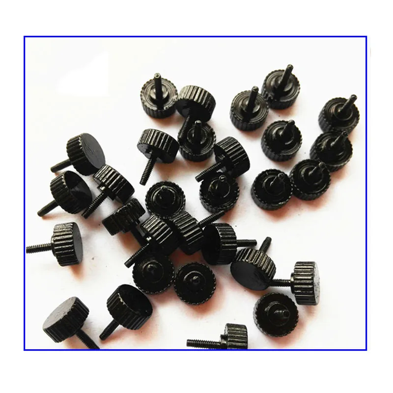 Picture 4: 5Pcs M1.6 Flat Head Knurled Thumb Screws Zinc Plated Tighten Hand Twist Cylindrical Head Hand Bolts For Computer Case Screw