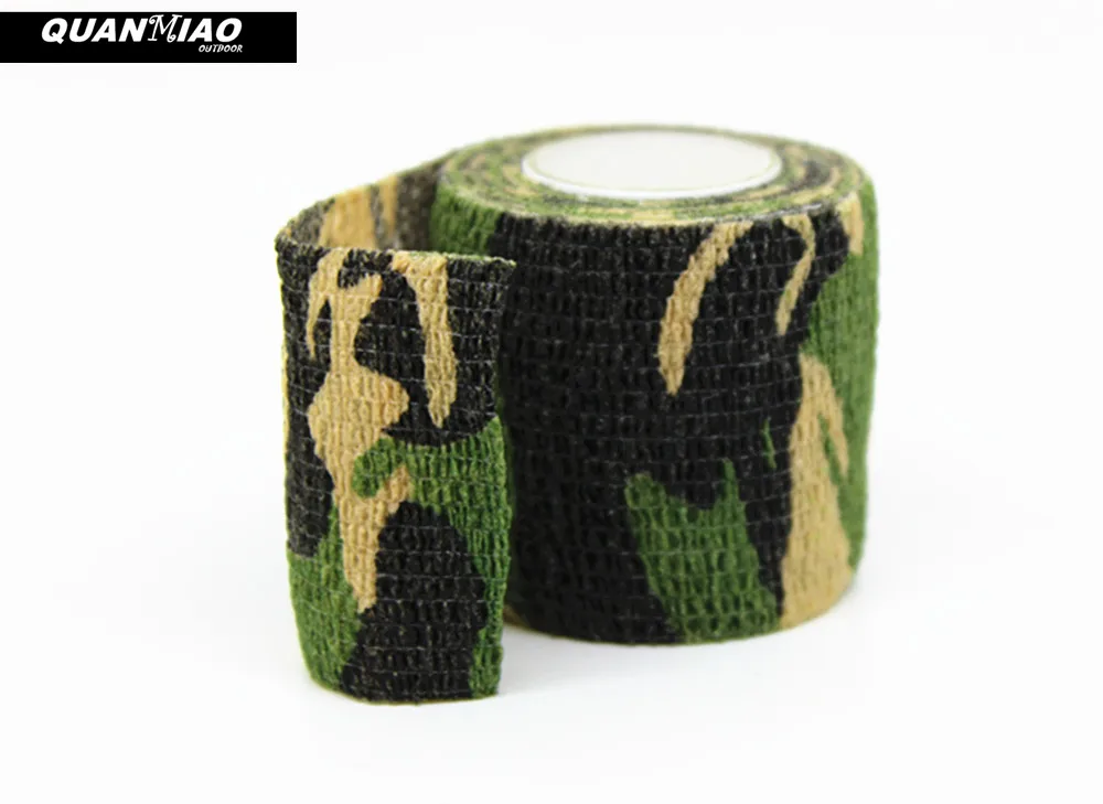 3Pcs/lot Elastic Stealth Tape Hunting Military Camouflage Tape Airsoft Paintball Gun Rifle Shooting Stretch Bandage Camo Tape X3