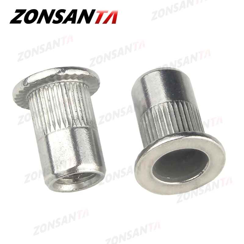 Zonsanta Klinknagel Moer 304 Rvs M4 M5 M6 M8 M10 Rivnut Platte Kop Schroefdraad Klinknagel Insert Nutsert Cap Geperforeerde klinknagel Noten