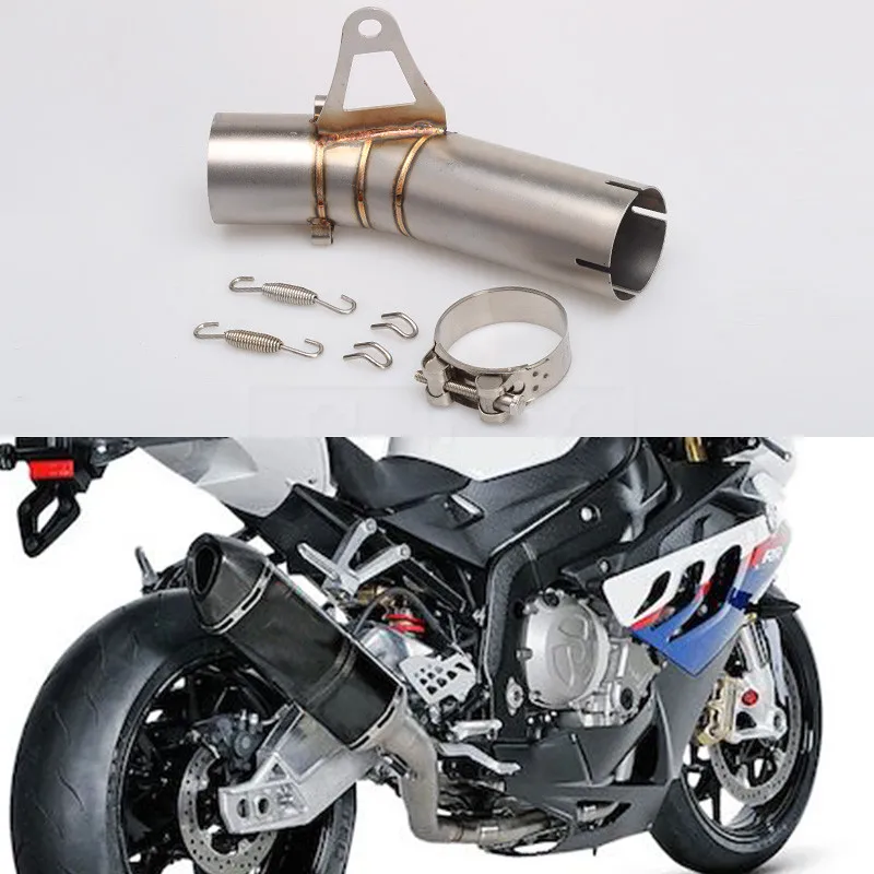 S1000 RR Motorcycle Exhaust Muffler Middle Link Pipe Escape Accessories Slip on For BMW S1000RR 2010 2011 2012 2013 2014