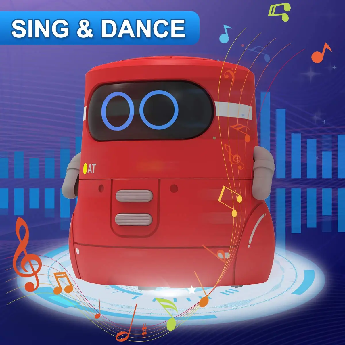 Educational Robot Toy Dance Sing Card Game Touch Sensing Recorder Interactive Kids Learning Partner Smart Robot Gifts for Girl