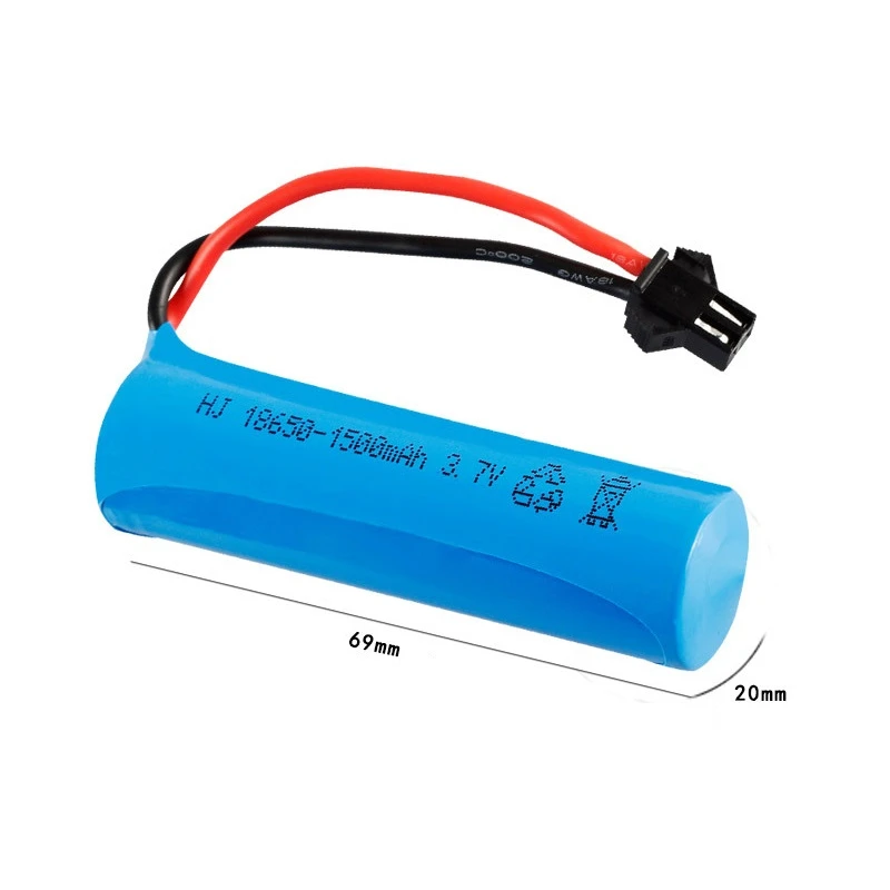 3.7V 1500mAh 18650 Li-ion Battery + charger for Q85 Q70 RC helicopter Airplanes car Boat Gun Toy Parts 3.7v battery SM plug