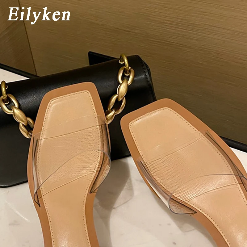 Eilyken 2024 New Women Slipper Crystal Round Ball Heels Sandal Summer Outdoor Beach Peep Toe Slides Ladies Flip Flops Shoes