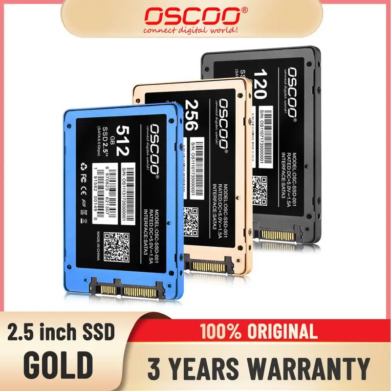 Disco duro para ordenador portátil y de escritorio, unidad de estado sólido SSD de 2,5 pulgadas, 3 colores, 256GB, 512G, 2,5 pulgadas, SATA III