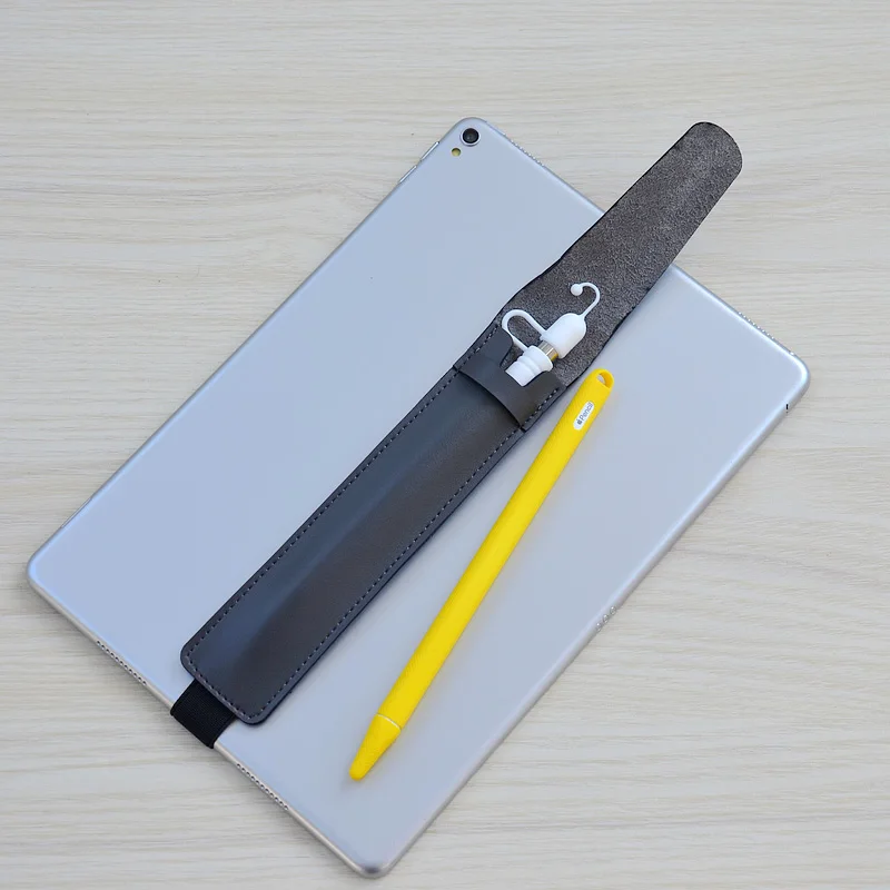 Capa elástica universal de bolso para apple pencil, huawei surface estojo de couro compatível com tablet de 9-12.9 polegadas
