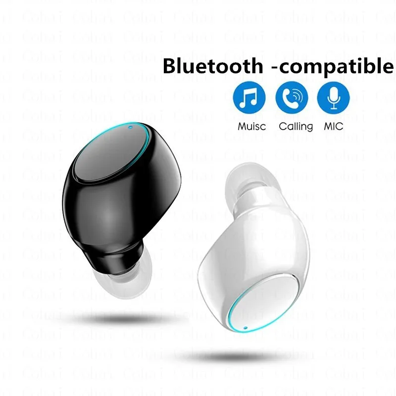 Mini Invisible Ture Wireless Earphone Bluetooth Headphones Handsfree Stereo Headset TWS Earbud With Microphone For All phones