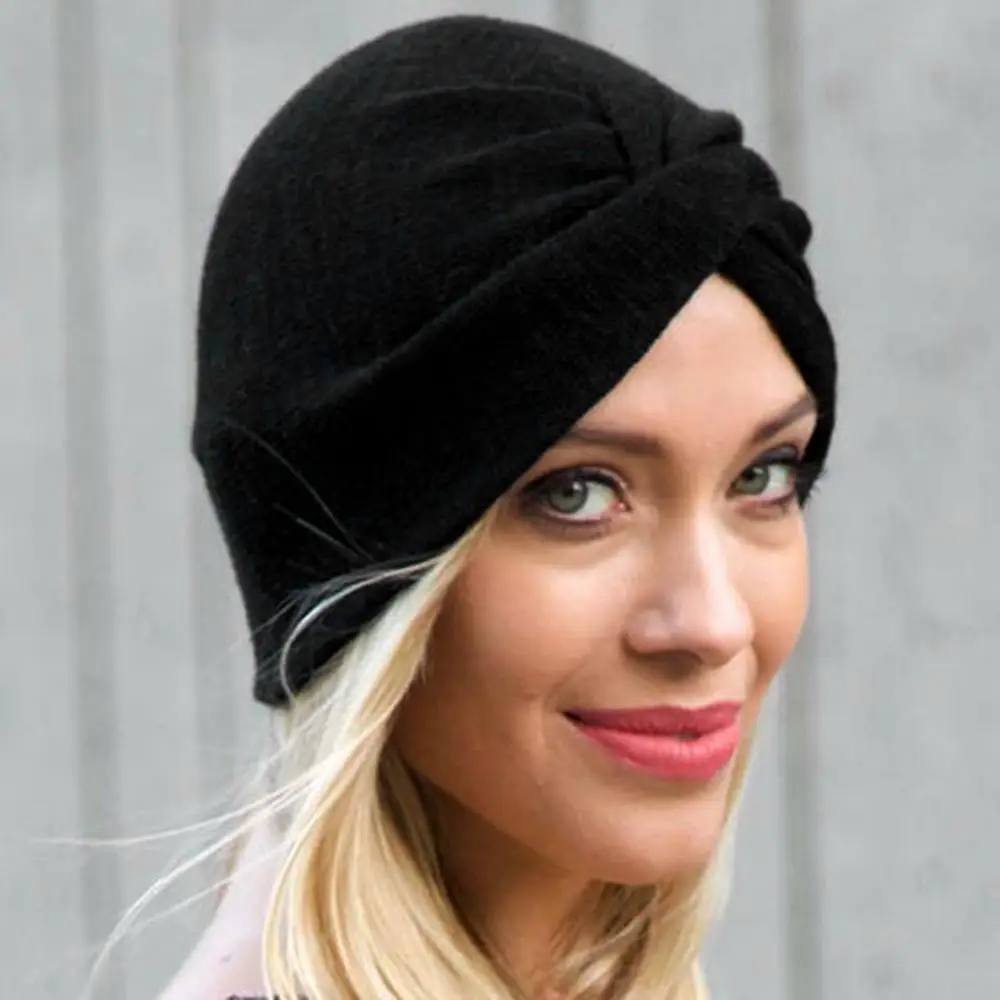 

1 PC Fashion Solid Pleated Womens Cancer Chemo Hat Beanie Turban Head Scarf Wrap Cap Hair Loss Chemo Hat