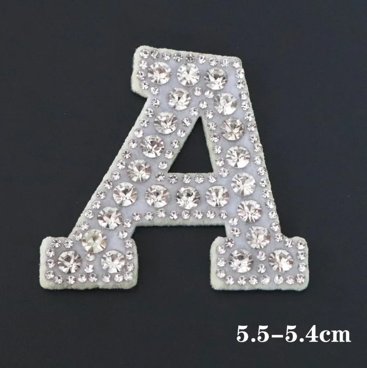 A-Z Rhinestone English Letter Sew on Patches Applique 3D Handmade Beaded Letters Diy Patch Cute Letter Patches Nice！