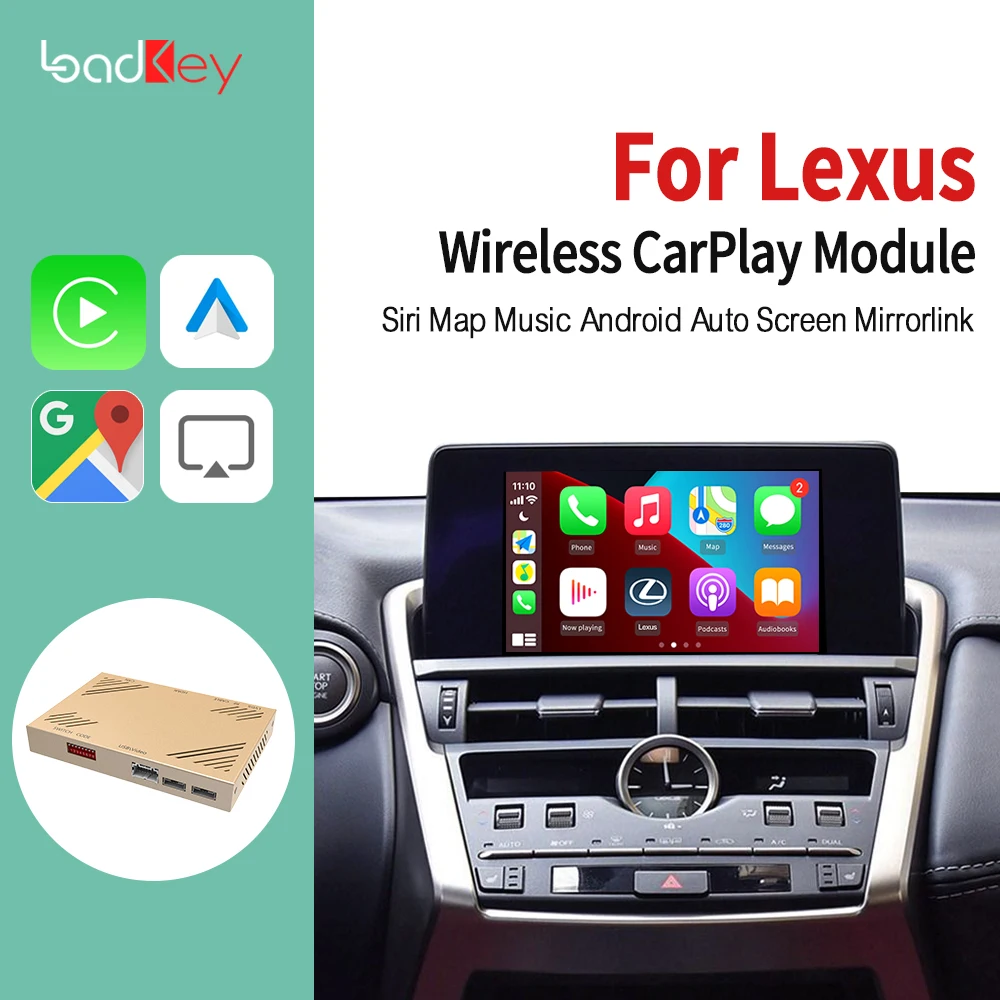 LoadKey & Carlinkit Decoder Android Auto Wireless CarPlay For Lexus GS RX NX IS UX CT LS LC RC Multimedia AirPlay Map Music Kit