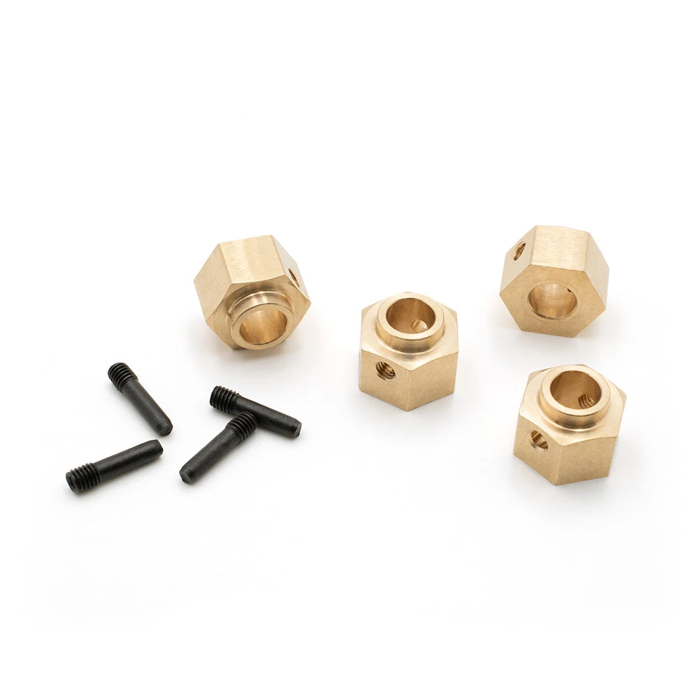 

KYX Racing 6.4g/pcs Brass Wheel Hubs Hex pins 4pcs- Set for 1/10 Scale RC Crawler Car Traxxas TRX-4 TRX4