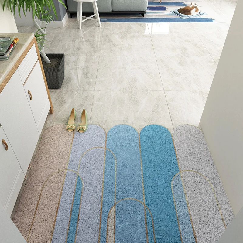 

Custom Rectangle Can Be Cut Floor Mats Carpet Bathroom Kitchen Mat Hallway Entrance Door Mat Carpet Non-slip PVC Home Door Mat