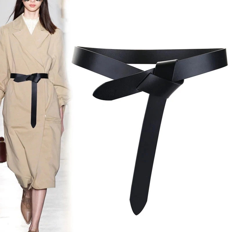 

Knot Belts for Women Soft Knotted Strap Belt Long Dress Accessories Lady Waistbands