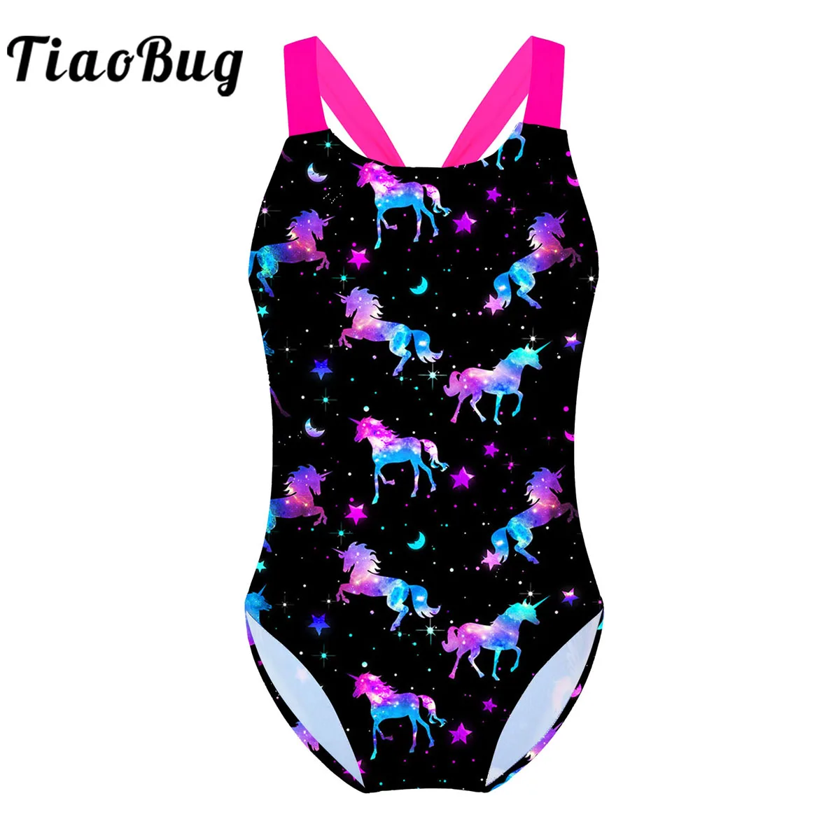 

Little Girls Printed Leotards Kids Sleeveless Ballet Gymnastics Bodysuit One Piece Cute Dance Sport Clothes Swimsuit